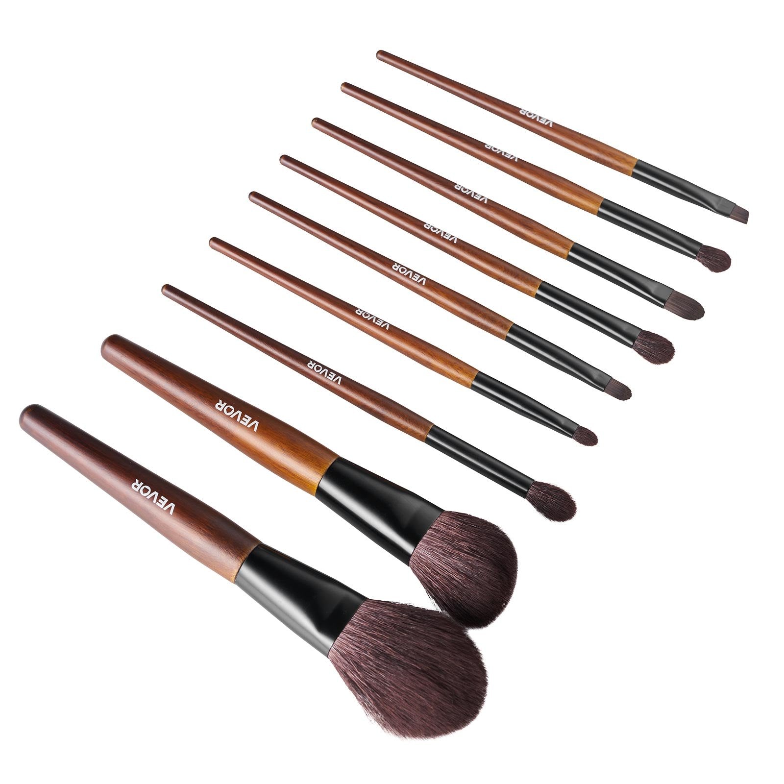 9-Piece Makeup Brush Set for Foundation Blending Eyeshadow,