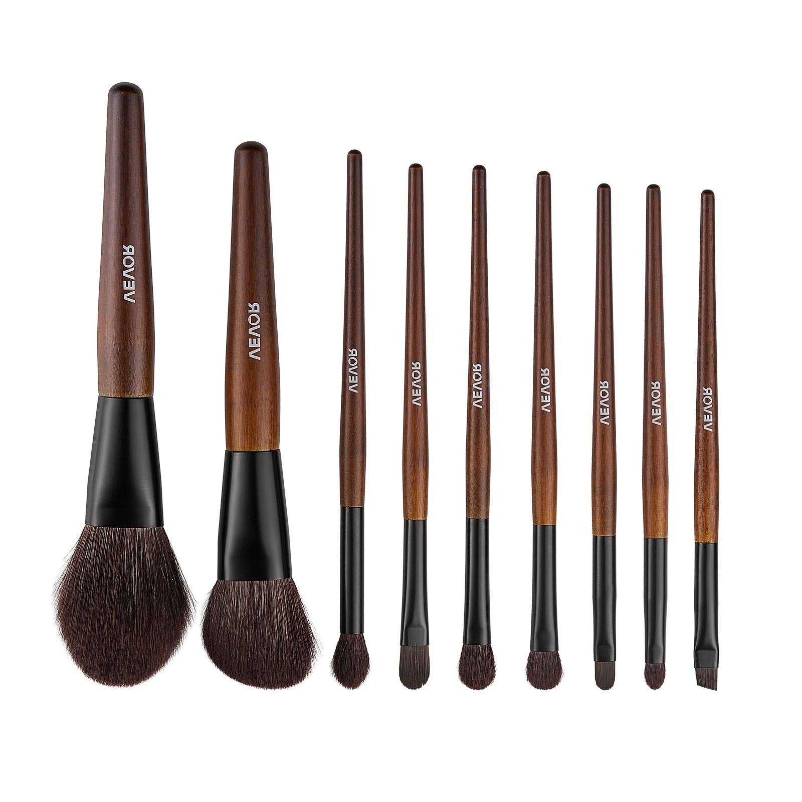 9-Piece Makeup Brush Set for Foundation Blending Eyeshadow,