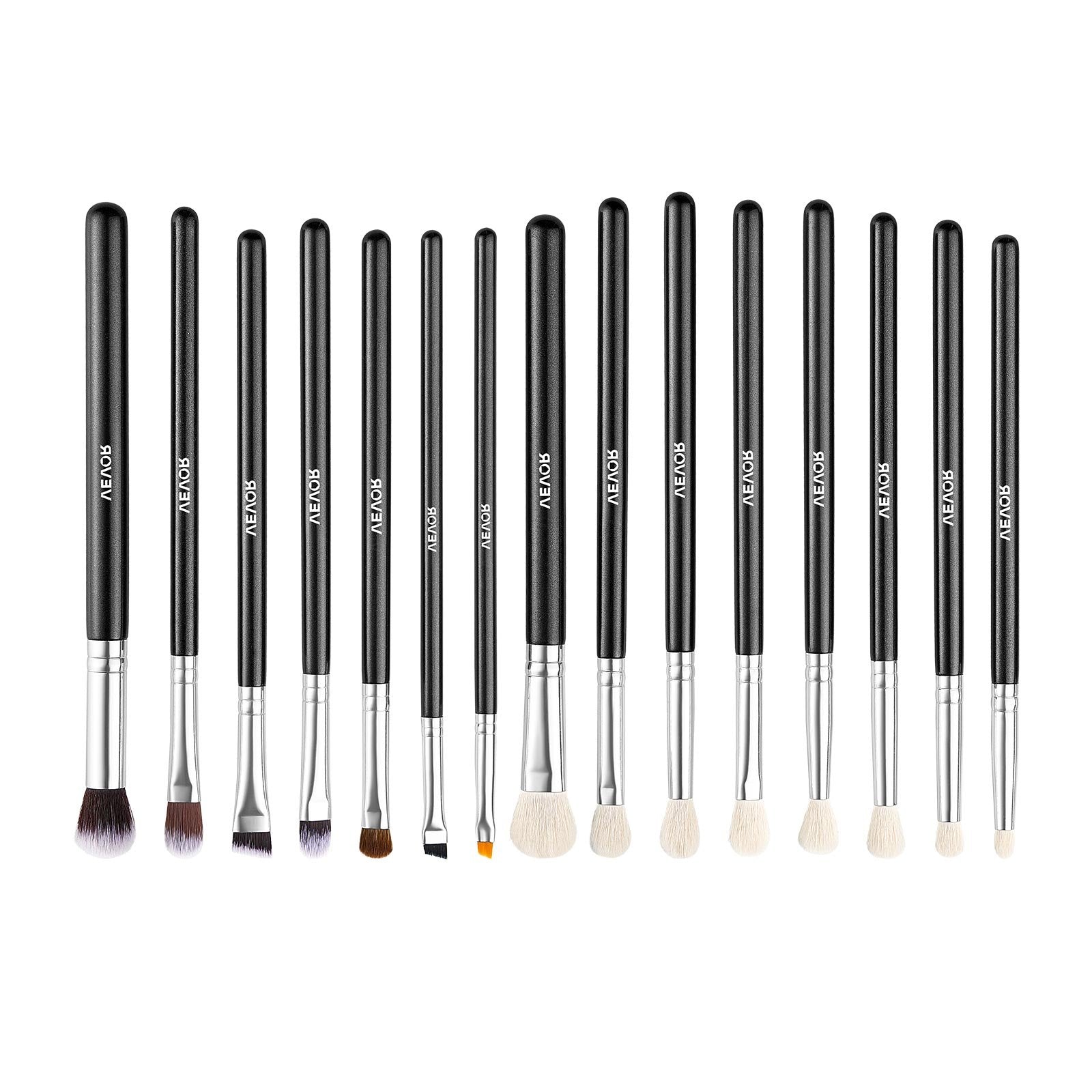15-Piece Makeup Brush Set for Foundation Blending Eyeshadow,