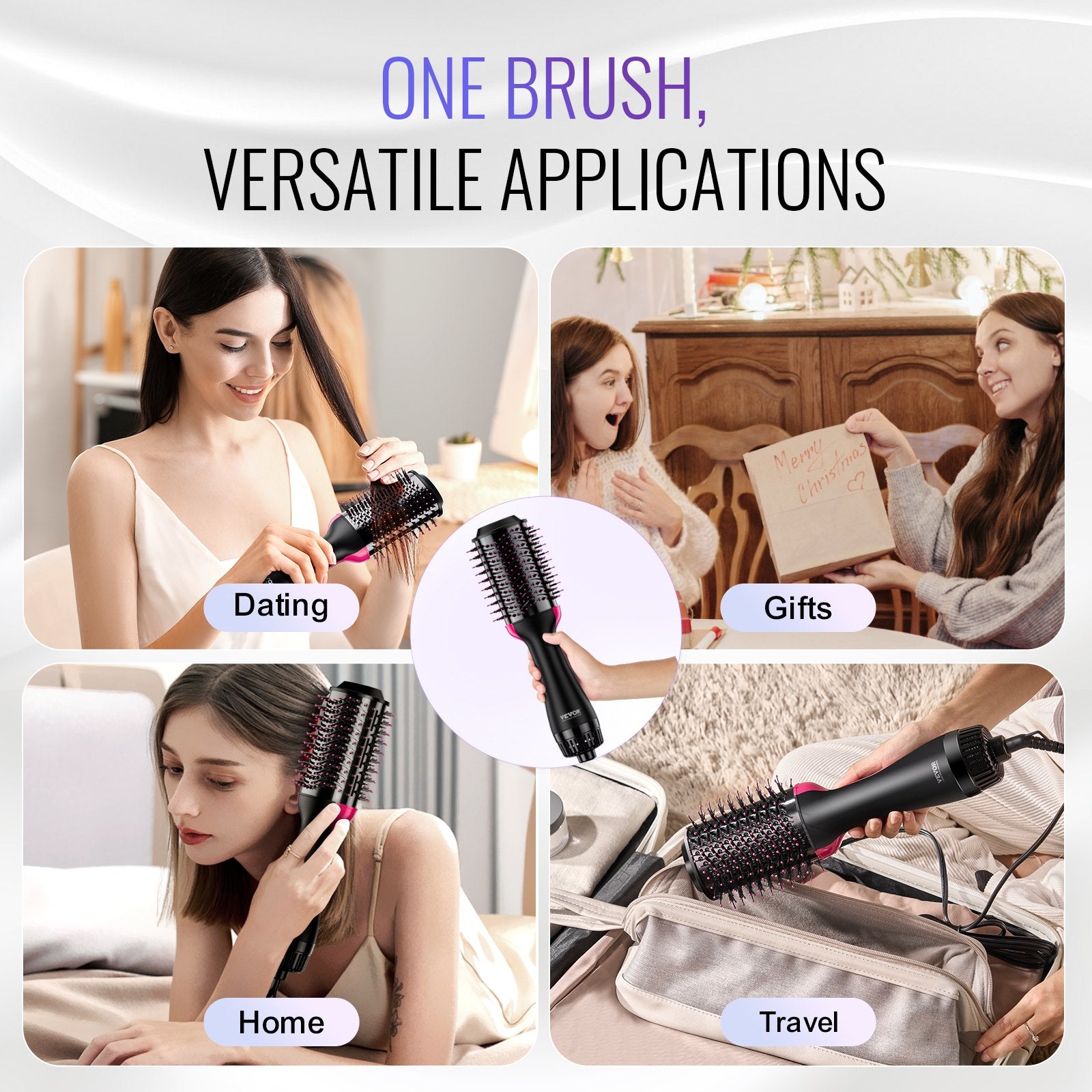Hair Blow Dryer Brush, 4 in 1 Ionic Hair Dryer and Styler Volumizer